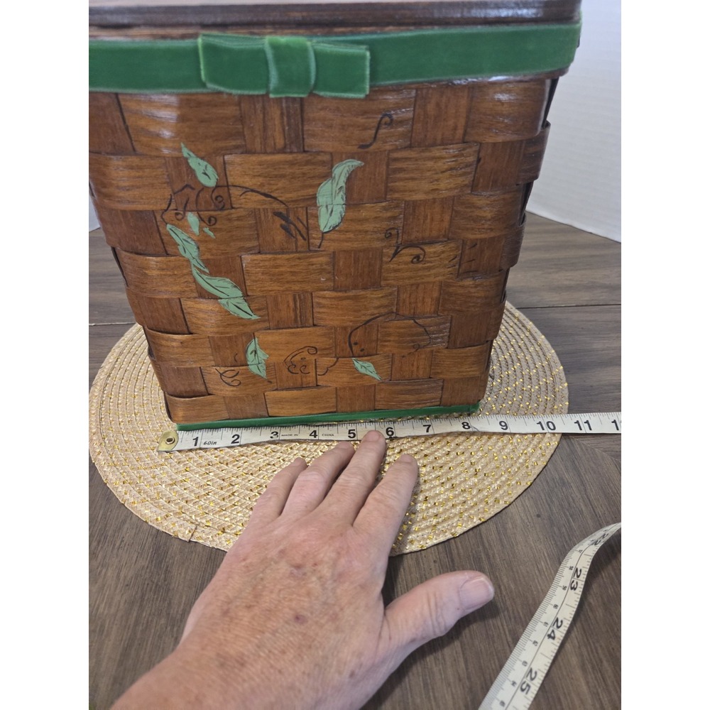 wooden Basketville picnic basket or box purse Vintage - Picture 13 of 14